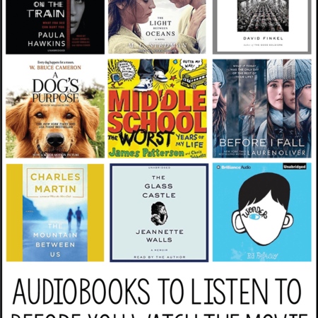 Audiobooks to listen to before you see the movie- make sure to read/listen to these books before hitting the theater! www.thirtyhandmadedays.com