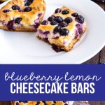 Blueberry Lemon Cheesecake Bars - super easy to make dessert that tastes amazing! www.thirtyhandmadedays.com