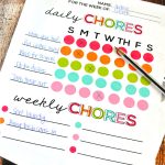 Printable Chore Chart for Kids - can be used for adults too! www.thirtyhandmadedays.com