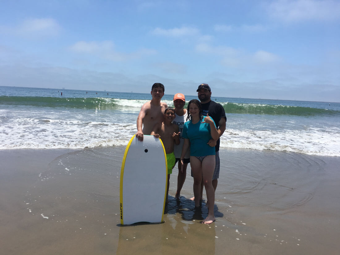 Our family on the beach