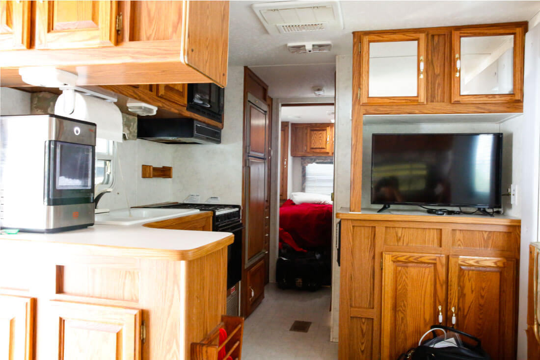 Tips for RVing from someone who hated tent camping - the inside of our RV