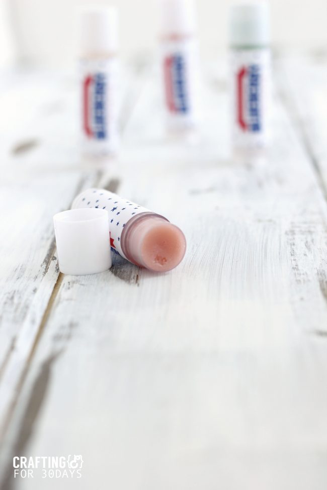 The perfect activity for summer- learn how to make lip balm. Make a 4th of July Strawberry Blueberry version that is so awesome! from CraftingE via thirtyhandmadedays.com