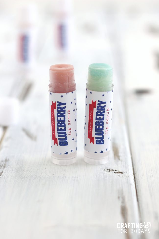 The perfect activity for summer- learn how to make lip balm. This 4th of July Strawberry Blueberry version is so awesome! from CraftingE via www.thirtyhandmadedays.com