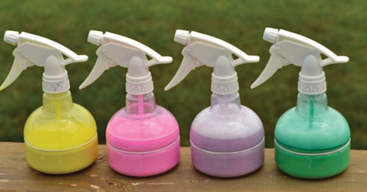 DIY Washable Spray Chalk for Outdoor Art