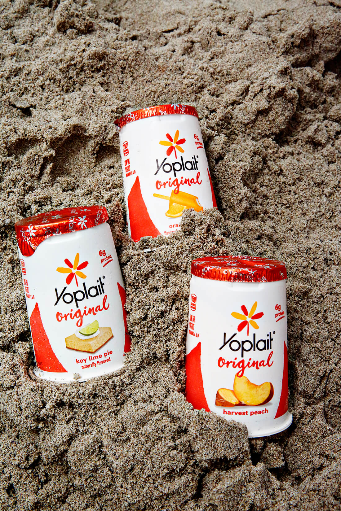 Yoplait yogurt on the beach