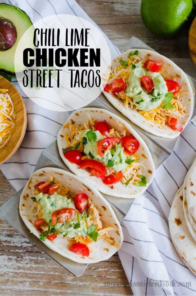 Chili Lime Chicken Tacos Made In The Instant Pot from My Name is Snickerdoodle www.thirtyhandmadedays.com