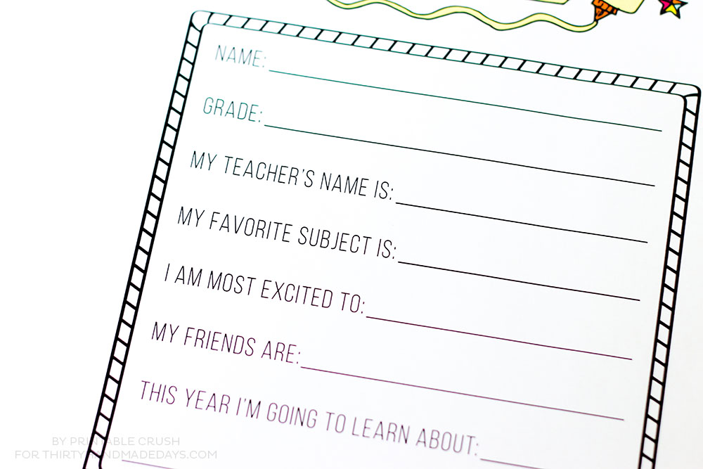 This FREE Printable Back to School Questionnaire is a great way to keep memories. Plus, it doubles as a coloring page so kids can be creative!