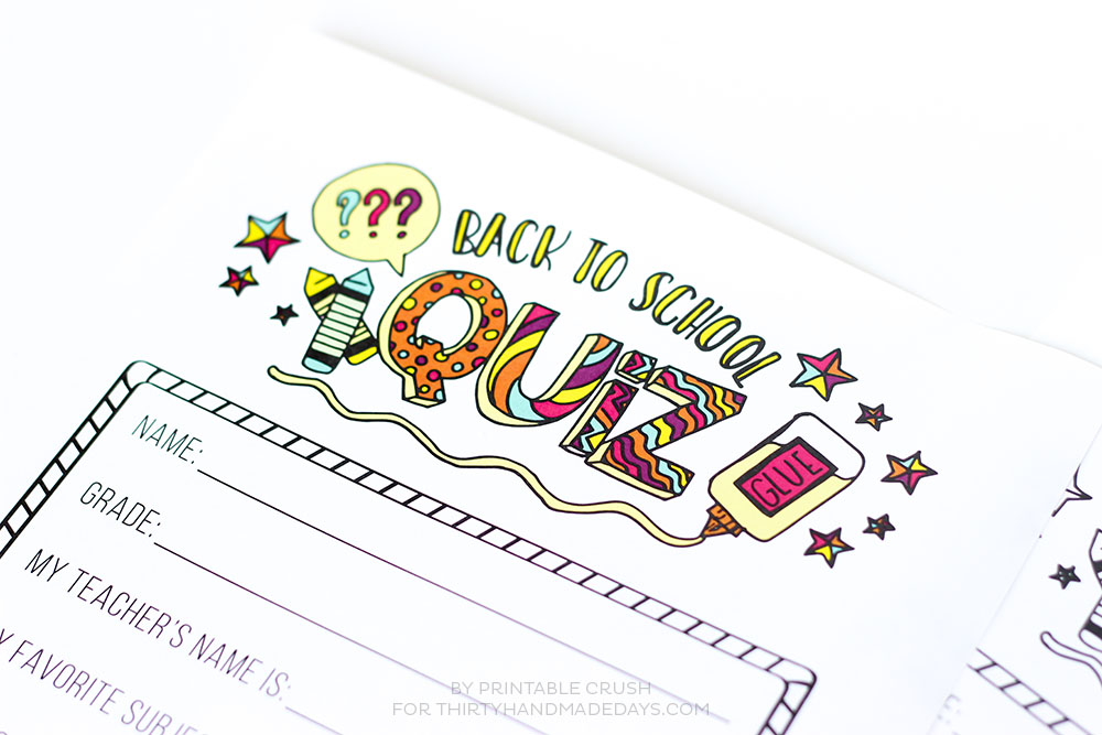 This FREE Printable Back to School Questionnaire is a great way to keep memories. Plus, it doubles as a coloring page so kids can be creative!