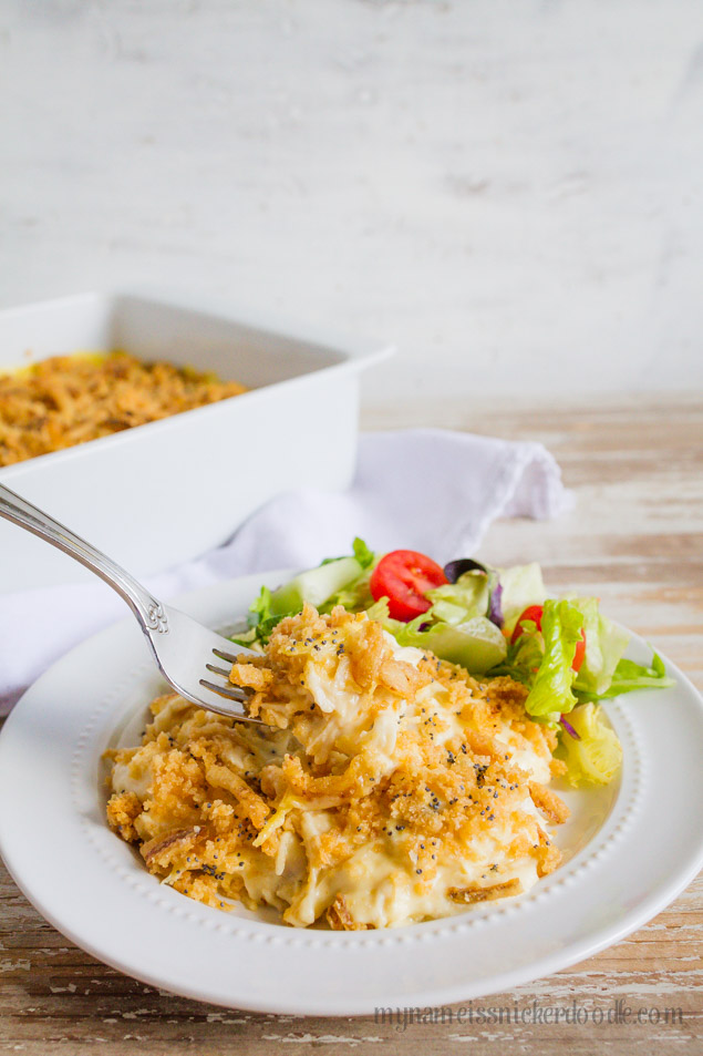 plate of ritz chicken casserole