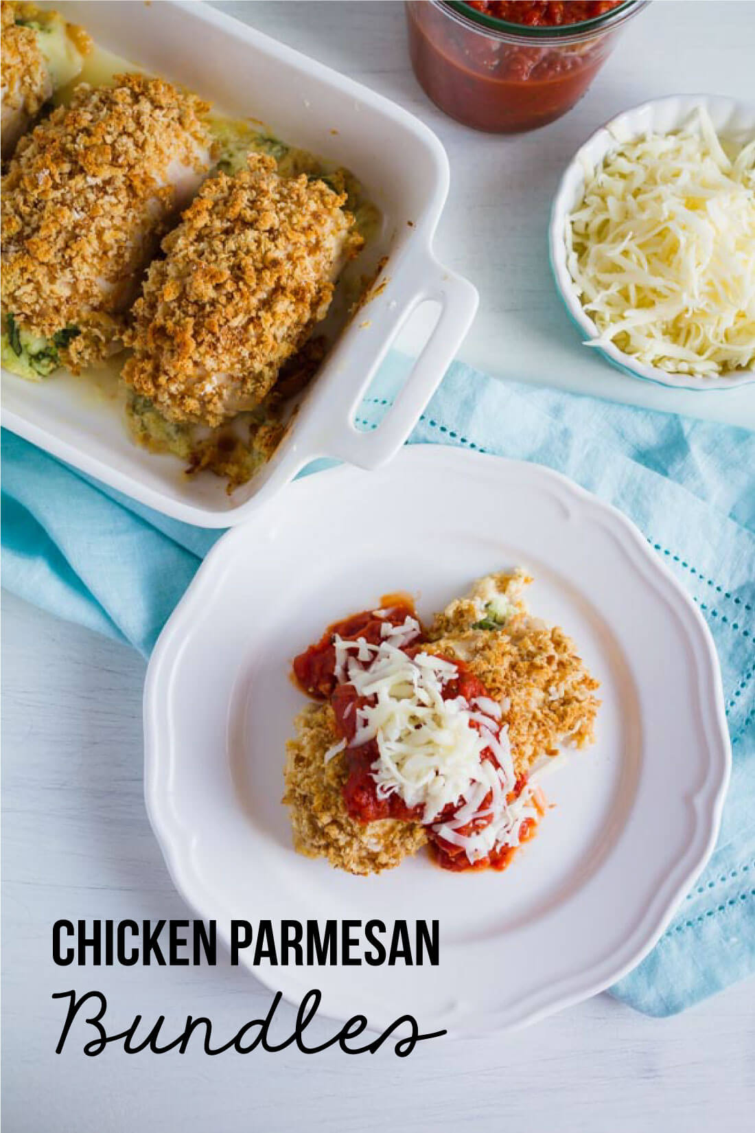 Chicken Parmesan Bundles - make this amazing main dish recipe. www.thirtyhandmadedays.com