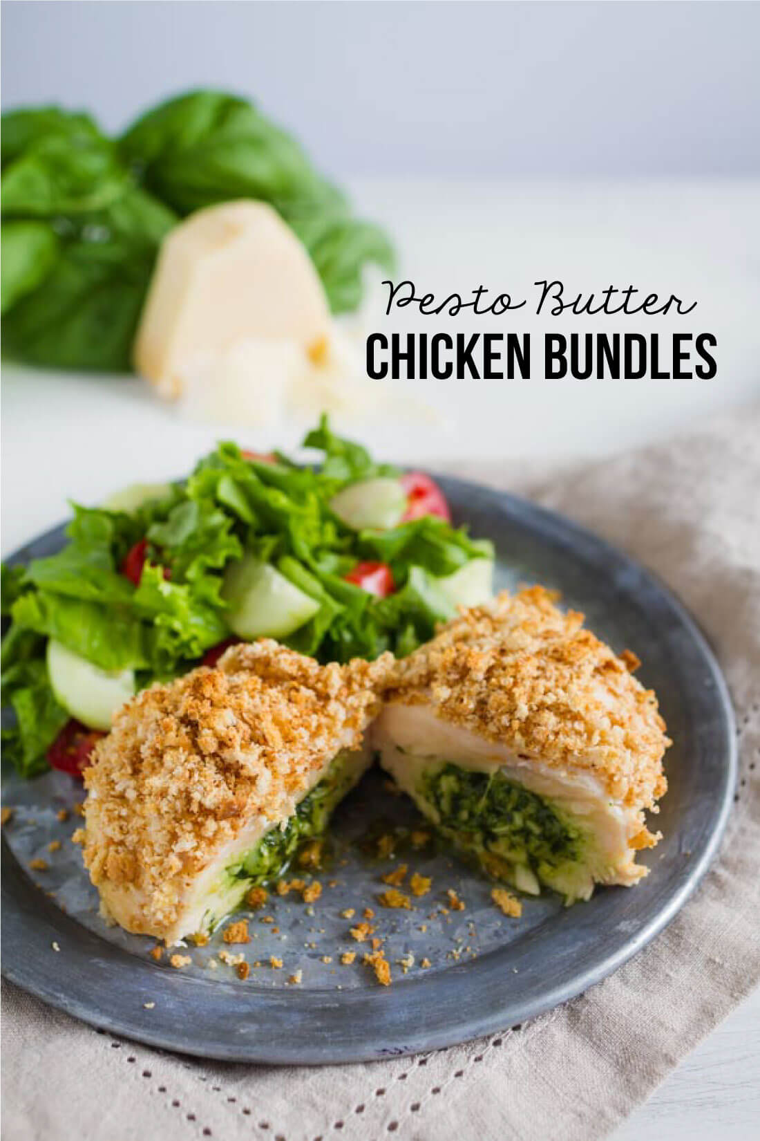 Pesto Chicken - this yummy filled chicken is so good! www.thirtyhandmadedays.com