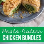 Pesto Chicken - this yummy filled chicken is so good! www.thirtyhandmadedays.com