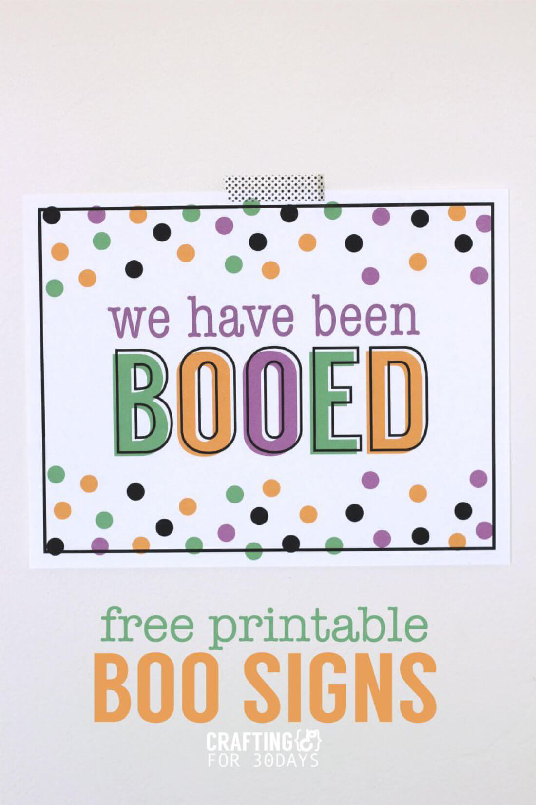 Halloween Ideas: Free printable Boo Signs - print these out and use to celebrate Halloween with your friends and neighbors. www.thirtyhandmadedays.com