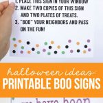 Halloween Ideas: Free printable Boo Signs - print these out and use to celebrate Halloween with your friends and neighbors. www.thirtyhandmadedays.com