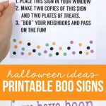 Halloween Ideas: Free printable Boo Signs - print these out and use to celebrate Halloween with your friends and neighbors. www.thirtyhandmadedays.com