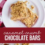 Caramel Crumb Chocolate Bars - make this easy dessert for a sweet treat! from www.thirtyhandmadedays.com