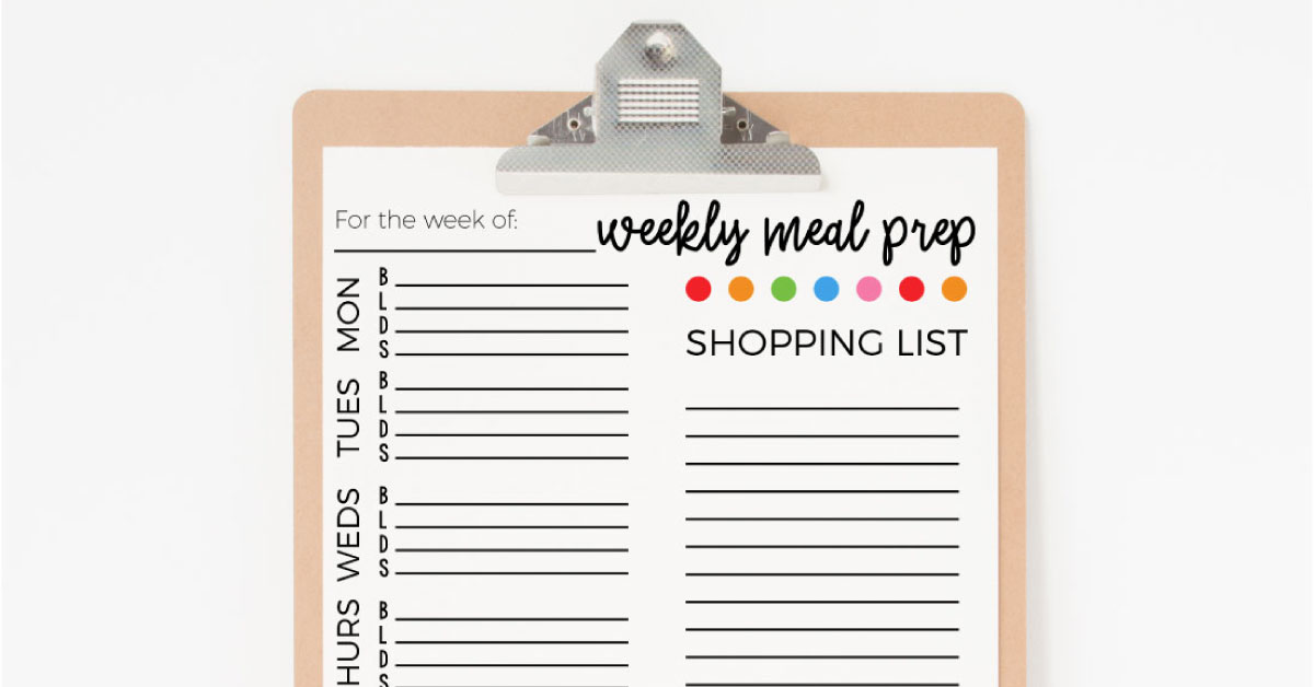 Weekly Meal Plan Template