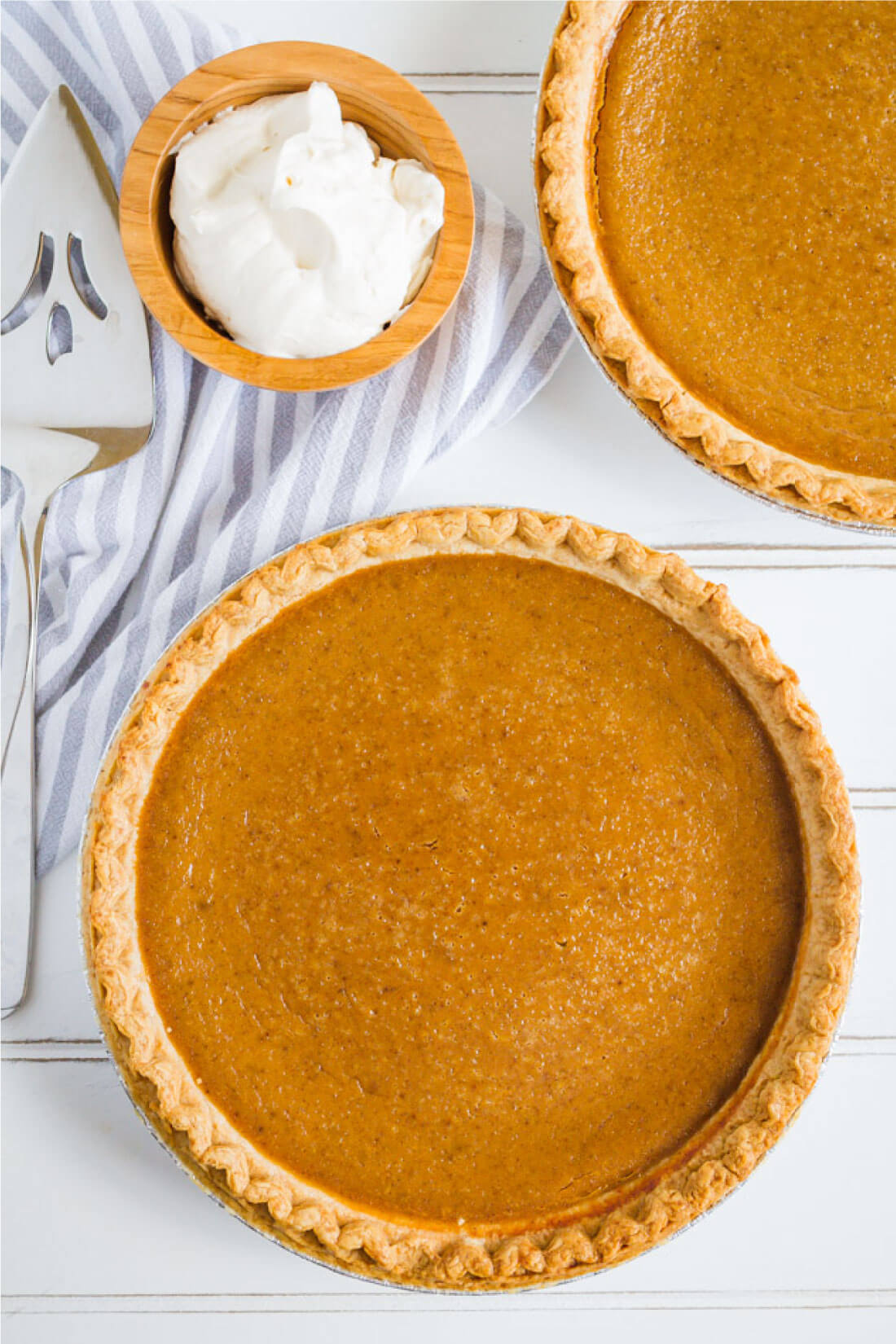 Simple, classic Pumpkin Pie recipe that you will love!! And it has homemade whipped cream to boot. from thirtyhandmadedays.com