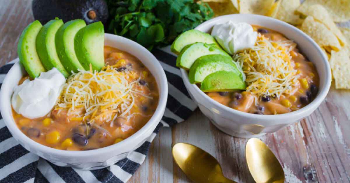 This Slow Cooker Chicken Tortilla Soup is really easy to put together and something the whole family will love. Side by side