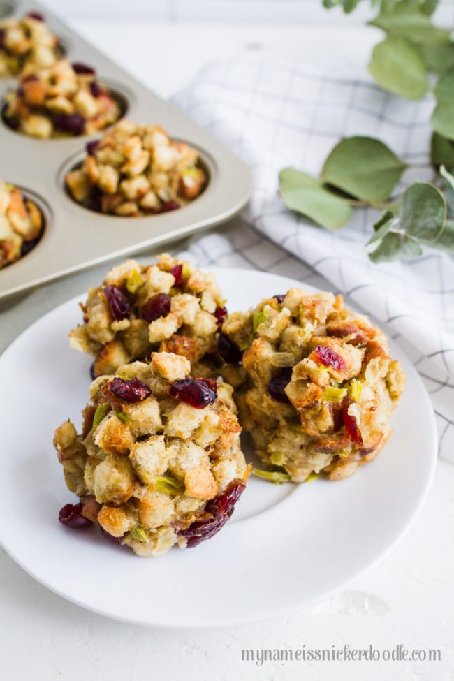 Cranberry Stuffing Cups