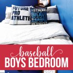 Boys Bedroom Ideas- create a fun baseball space for your athlete! via www.thirtyhandmadedays.com