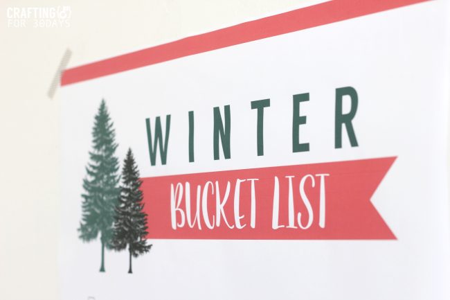 Printable Winter Bucket List - download this and make some memories this winter!  thirtyhandmadedays.com