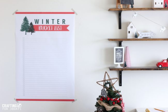 Printable Winter Bucket List - download this and make some memories this winter! via www.thirtyhandmadedays.com