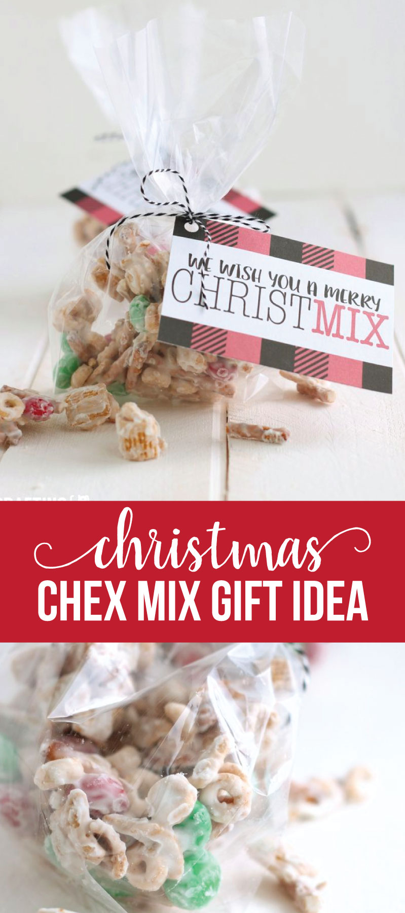 Want to make your friends and neighbors feel special but not brake the bank? Make these cheap Christmas gifts and deliver to them! Christmas Chex Mix plus printable via www.thirtyhandmadedays.com