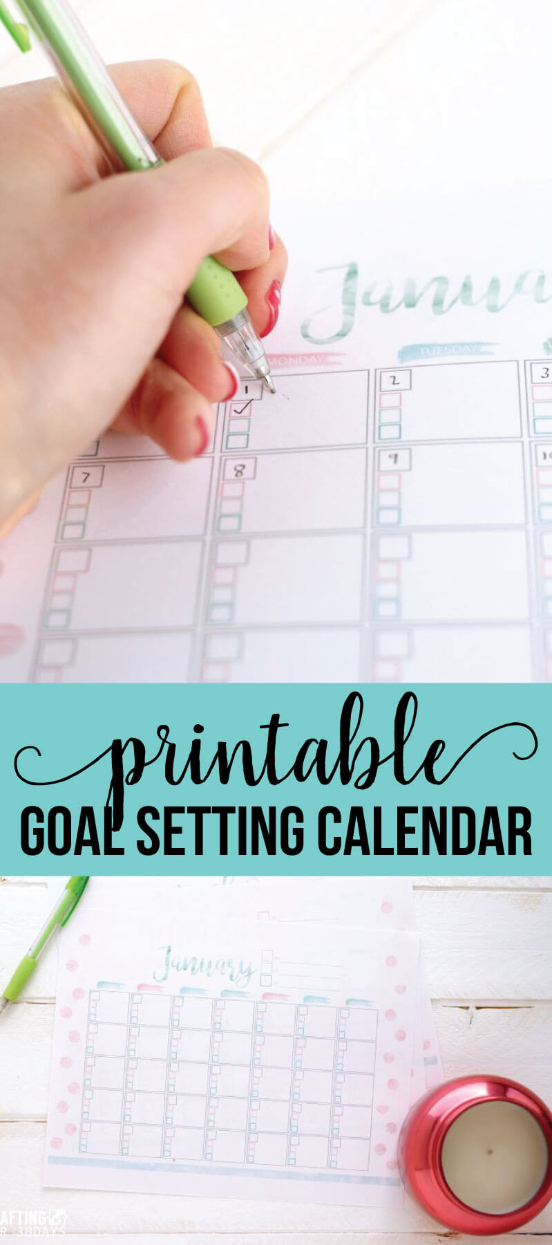 Printable Goal Setting Calendar