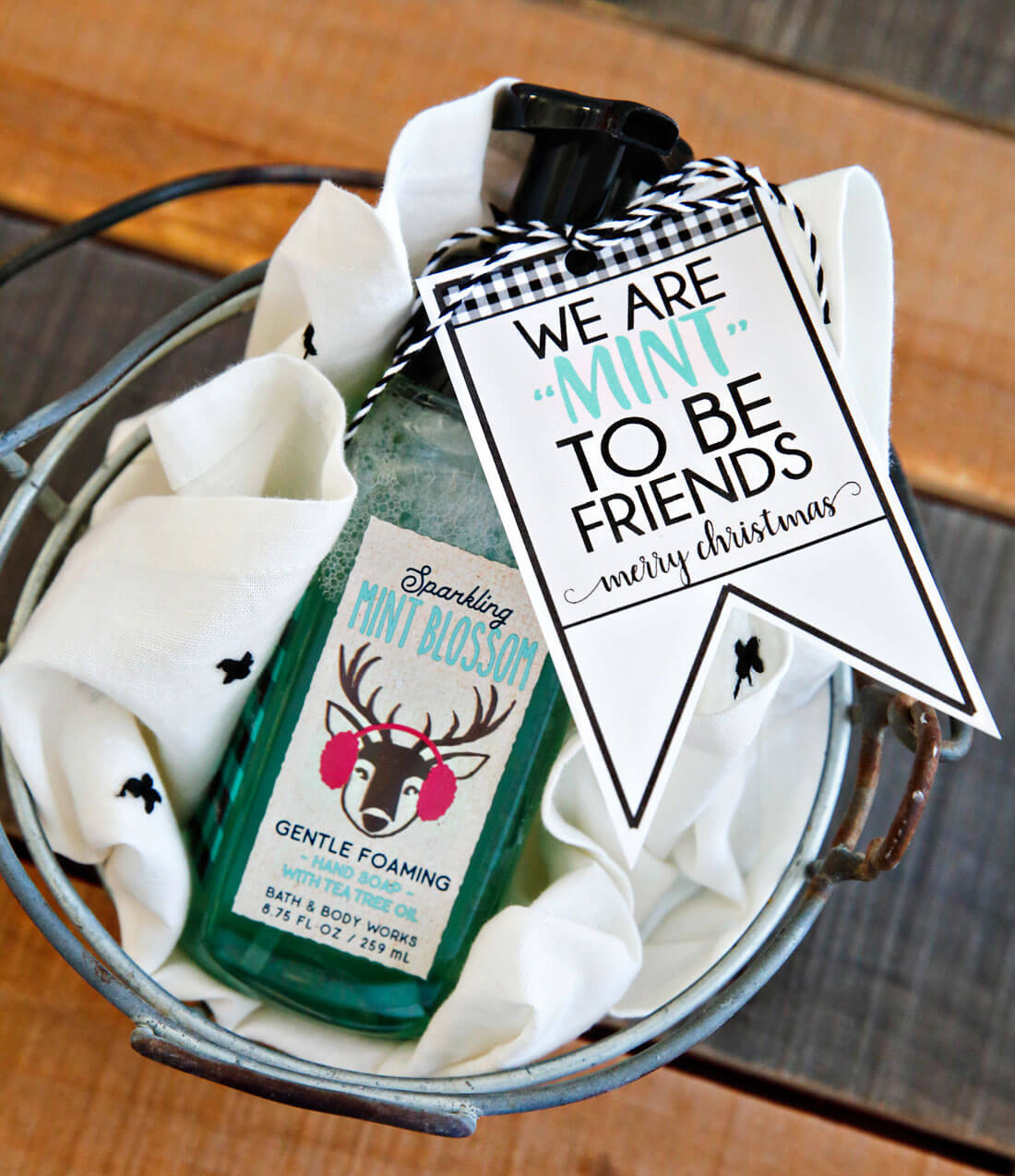 We're "mint to be friends" Christmas tags - download these cute printable tags via thirtyhandmadedays.com