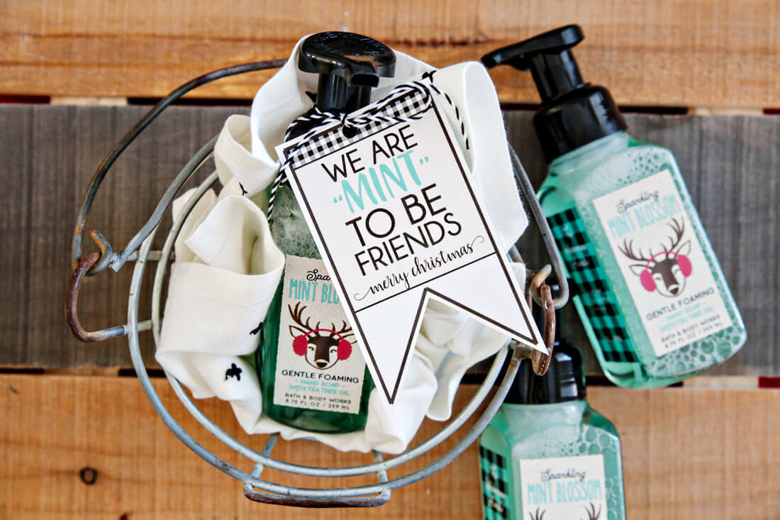 We're "mint to be friends" Christmas tags - download these cute printable tags via thirtyhandmadedays.com