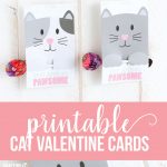 Free Printable Cat Valentine Day via CraftingE www.thirtyhandmadedays.com