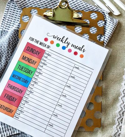 Printable Weekly Meal Planner