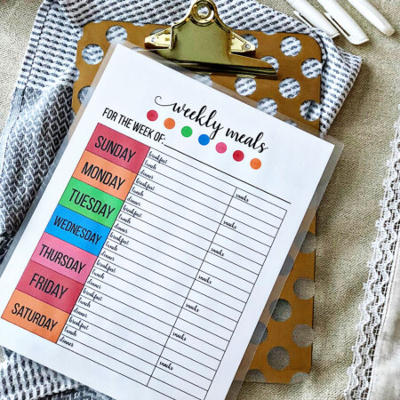 Printable Weekly Meal Planner - use this to get your calendar ready for meal prep. from www.thirtyhandmadedays.com