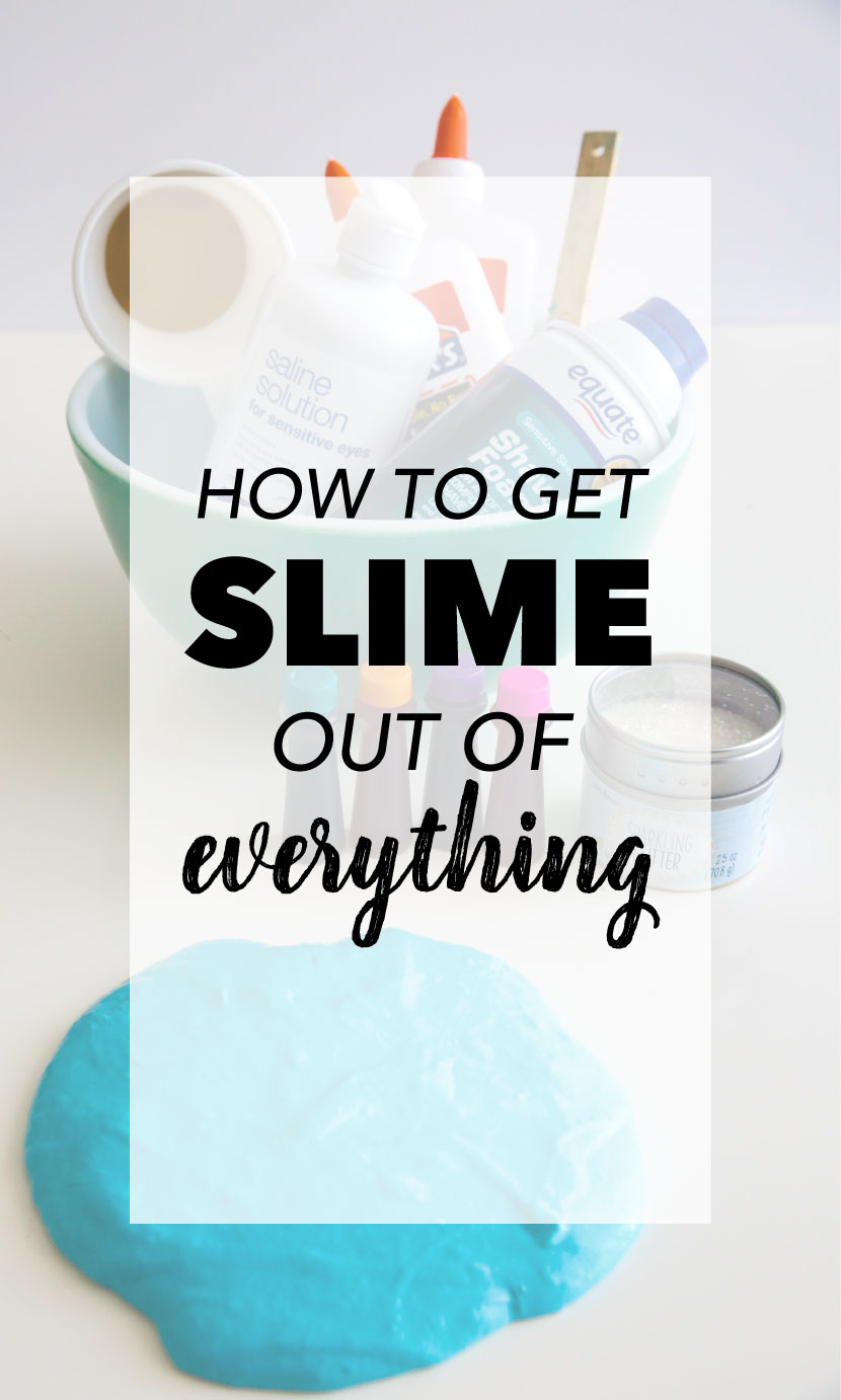 How to get slime out of carpet and everything else - clothes, hair! www.thirtyhandmadedays.com