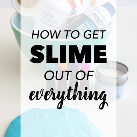 How to get slime out of everything - carpet, clothes, hair! www.thirtyhandmadedays.com