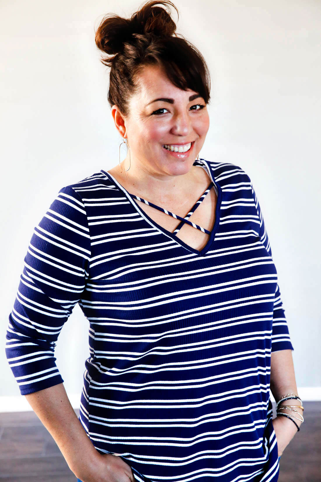 One more Stitch Fix Review - striped cross top