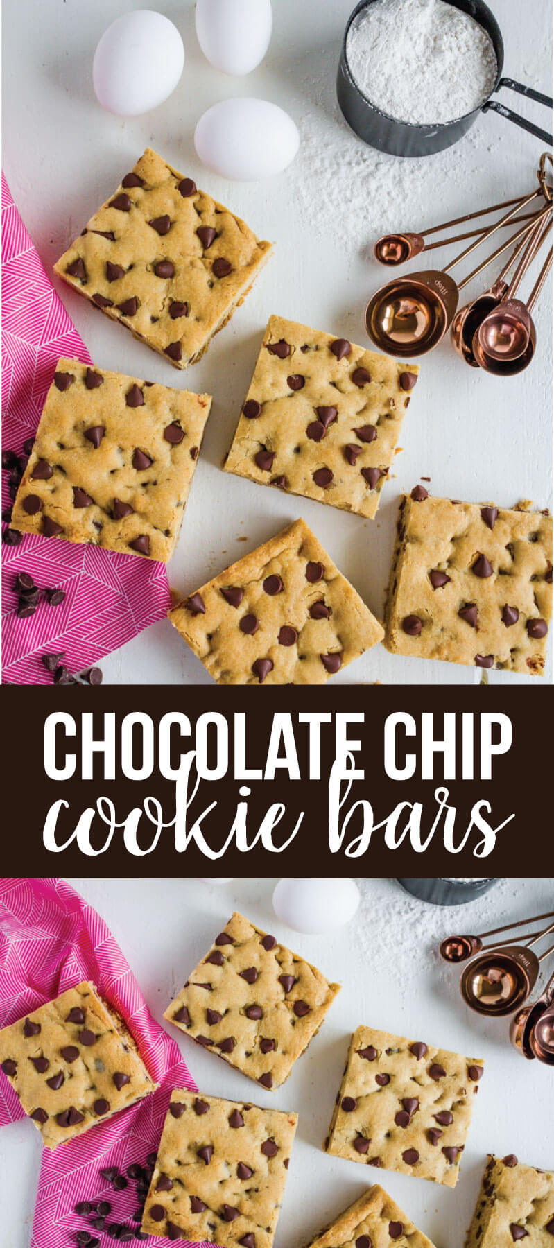 Chocolate Chip Cookie Bars - a different take on chocolate chip cookies from www.thirtyhandmadedays.com