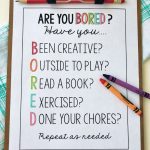 Things to Do When Bored- print out this sheet to use with your kids.