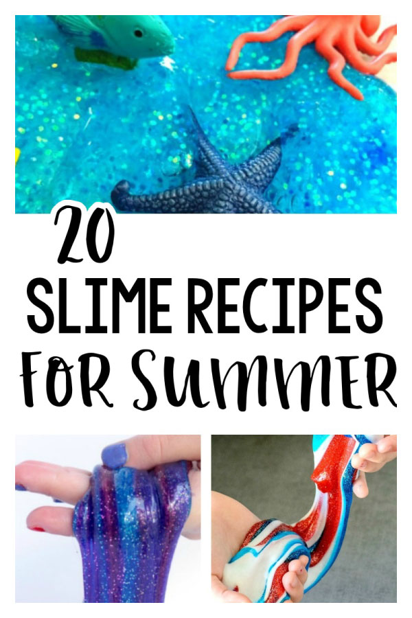 20 Slime Recipes for Summer - all kinds of fun slime to make from www.thirtyhandmadedays.com