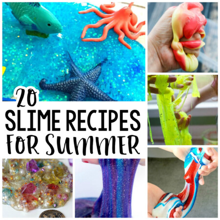 20 Slime Recipes for Summer - all kinds of fun slime to make via www.thirtyhandmadedays.com