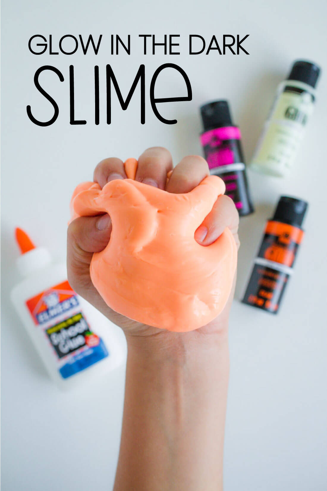 How to make Glow in the Dark Slime - easy and fun to make with your kids. 