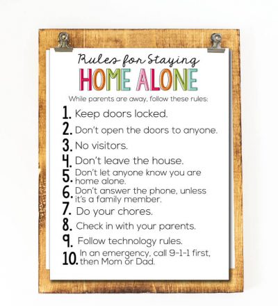 What To Do When Home Alone