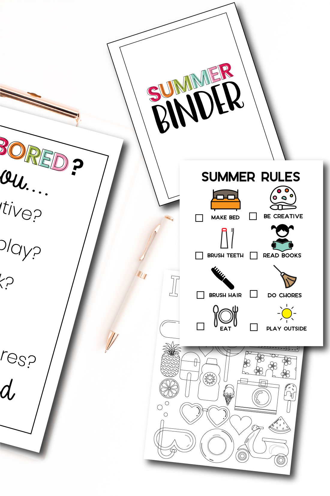 Printable Summer Bundle with over 15 editable files www.thirtyhandmadedays.com 