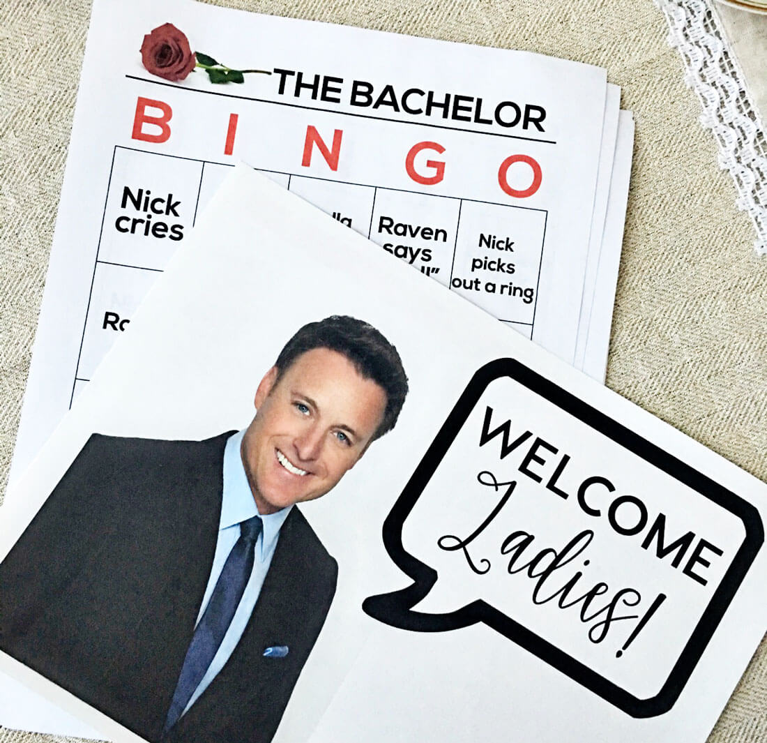 the Bachelorette Finale - includes printables to throw a party. www.thirtyhandmadedays.com