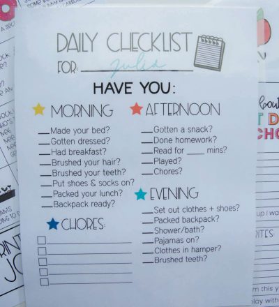 Kids Daily Checklist