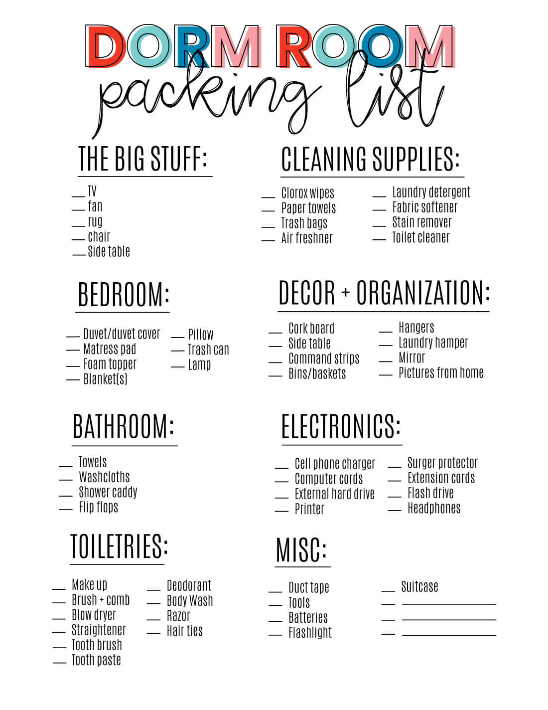 Dorm Room Ideas