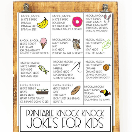 Printable Knock Knock Jokes for Kids
