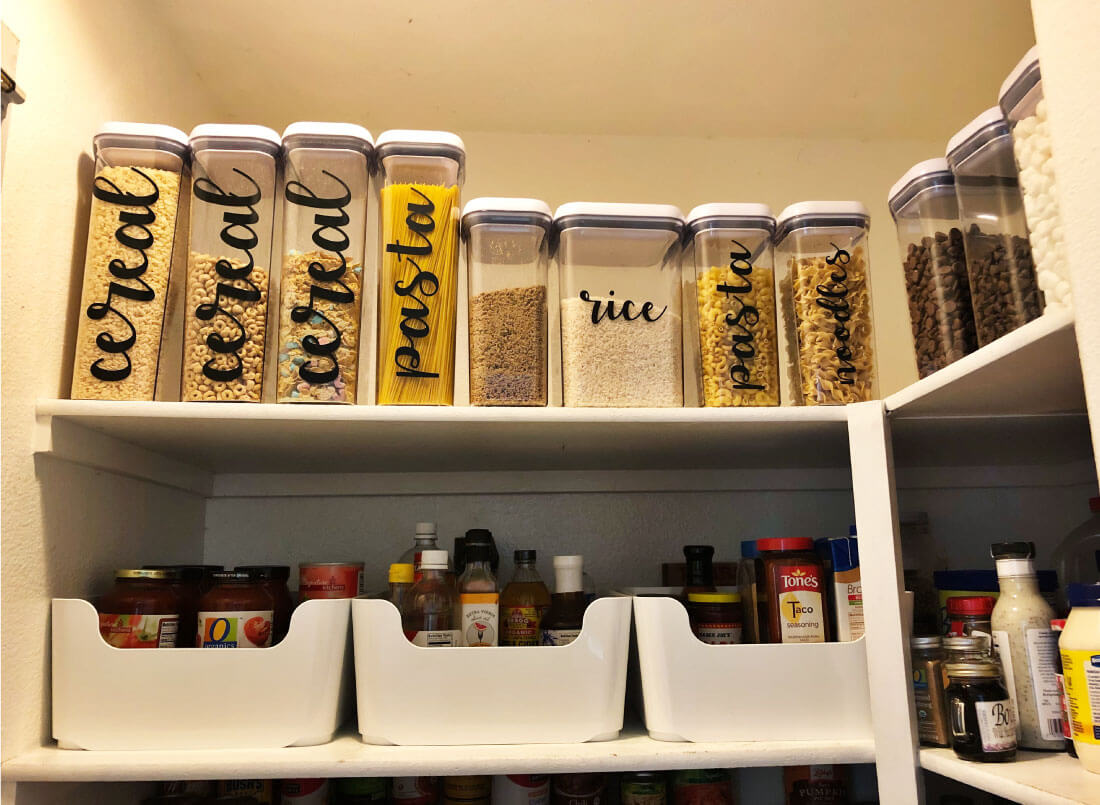 Pantry Organization - my favorite kind of containers 