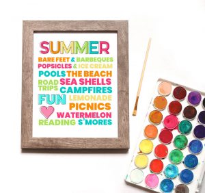 Printable Summer Quote